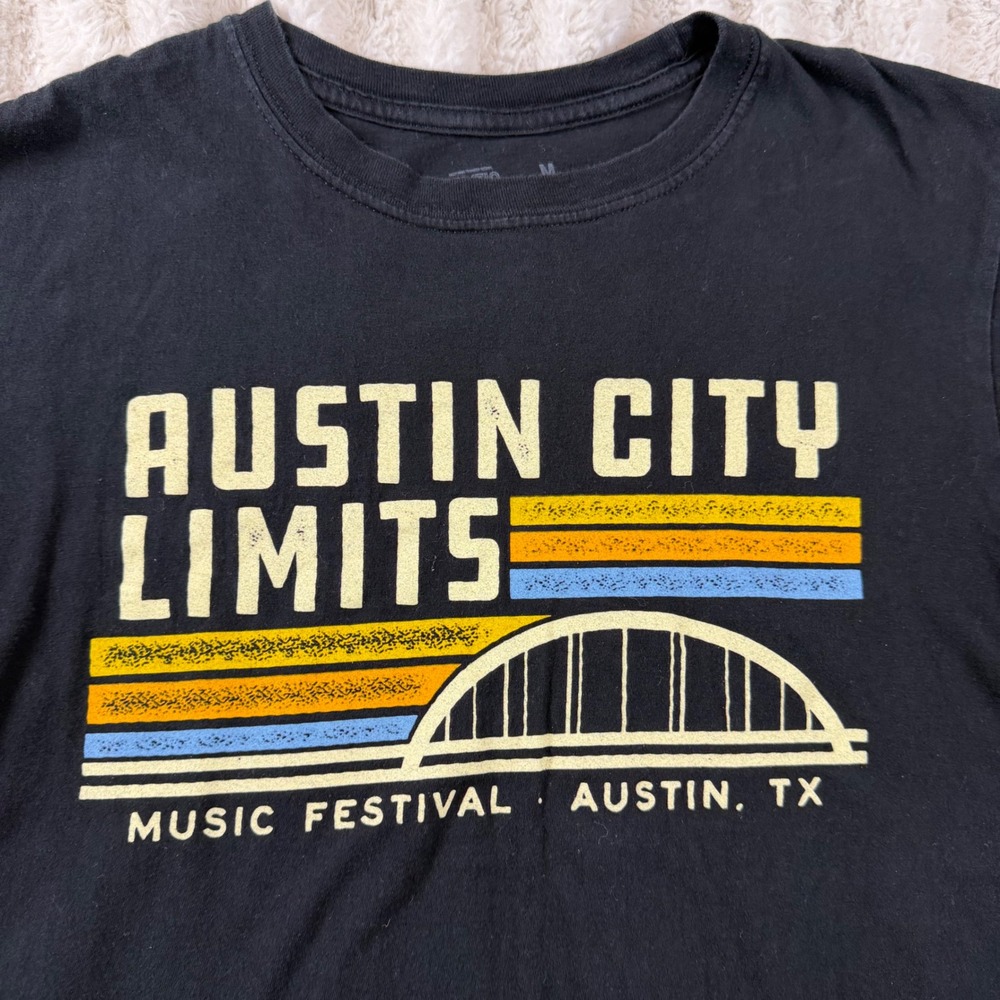 Austin City Limits Music Festival 2021 T-Shirt Black Mens Medium ACL Lineup Tee